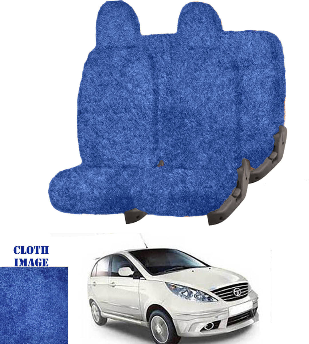     			Tata Indica Blue 5 Seater Car Seat Cover