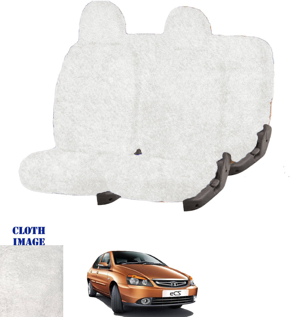     			Tata Indigo CS White 5 Seater Car Seat Cover