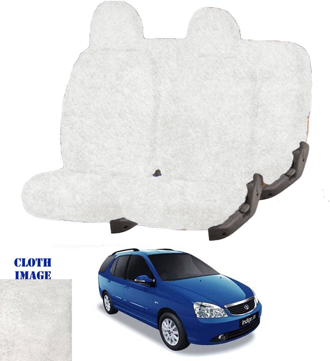 Tata Indigo Marina White 5 Seater Car Seat Cover