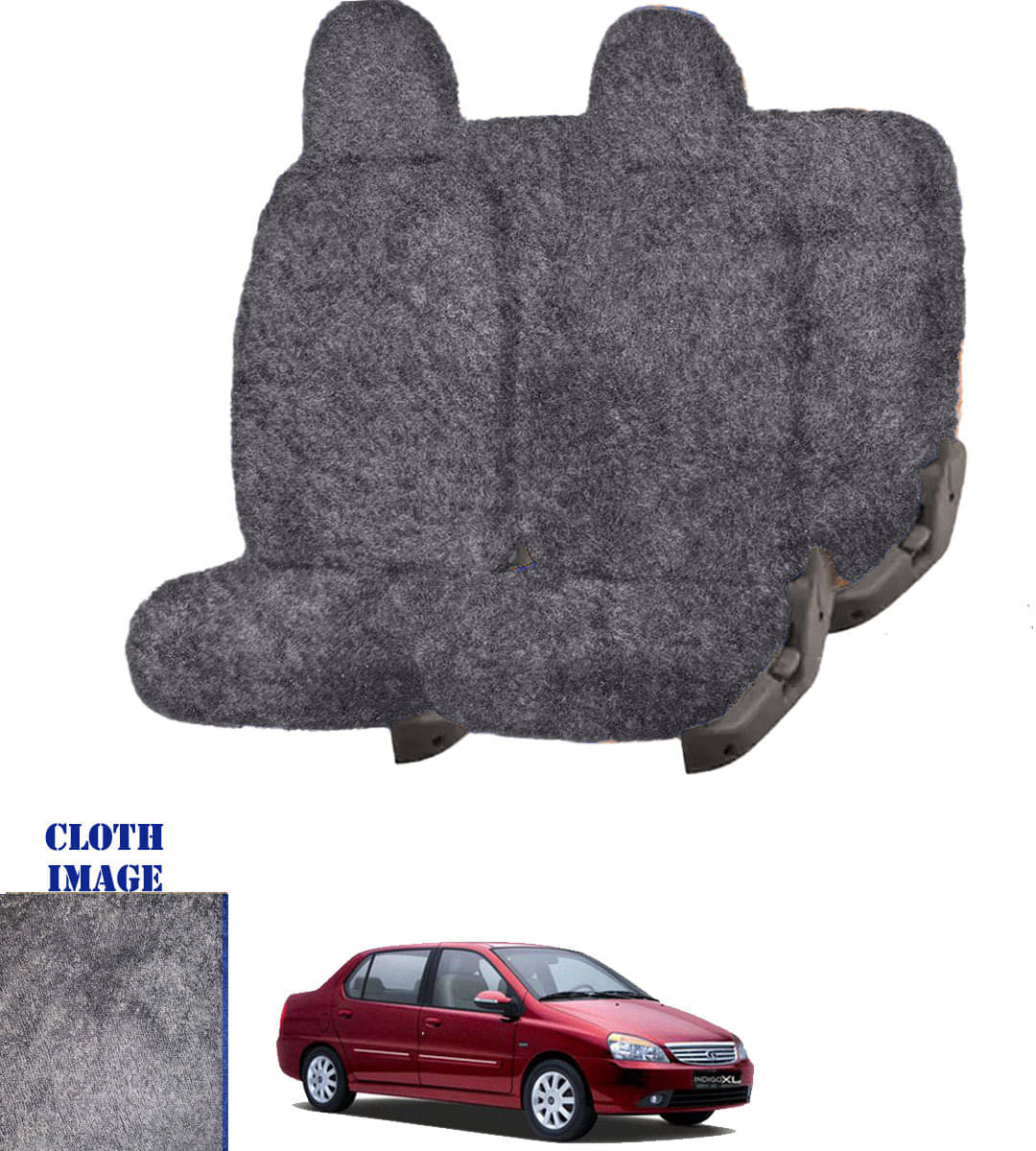     			Tata Indigo XL Grey 5 Seater Car Seat Cover
