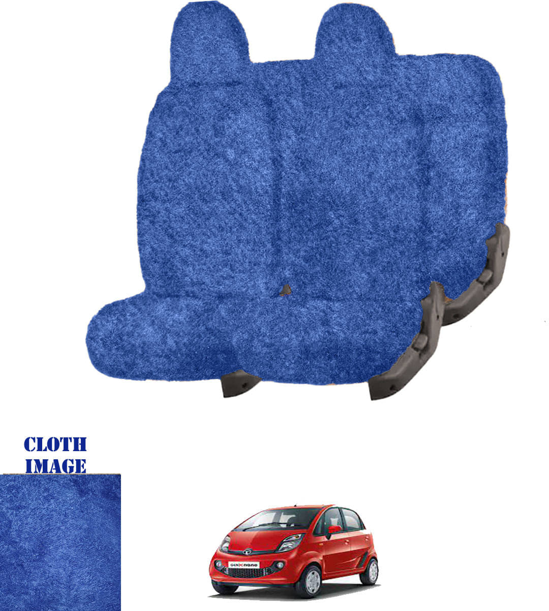     			Tata Nano Genx Blue 5 Seater Car Seat Cover