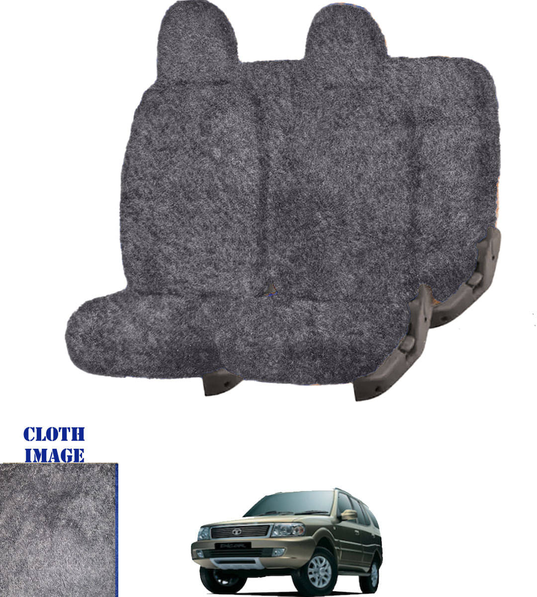     			Tata Safari Dicor 7S Grey 7 Seater Car Seat Cover