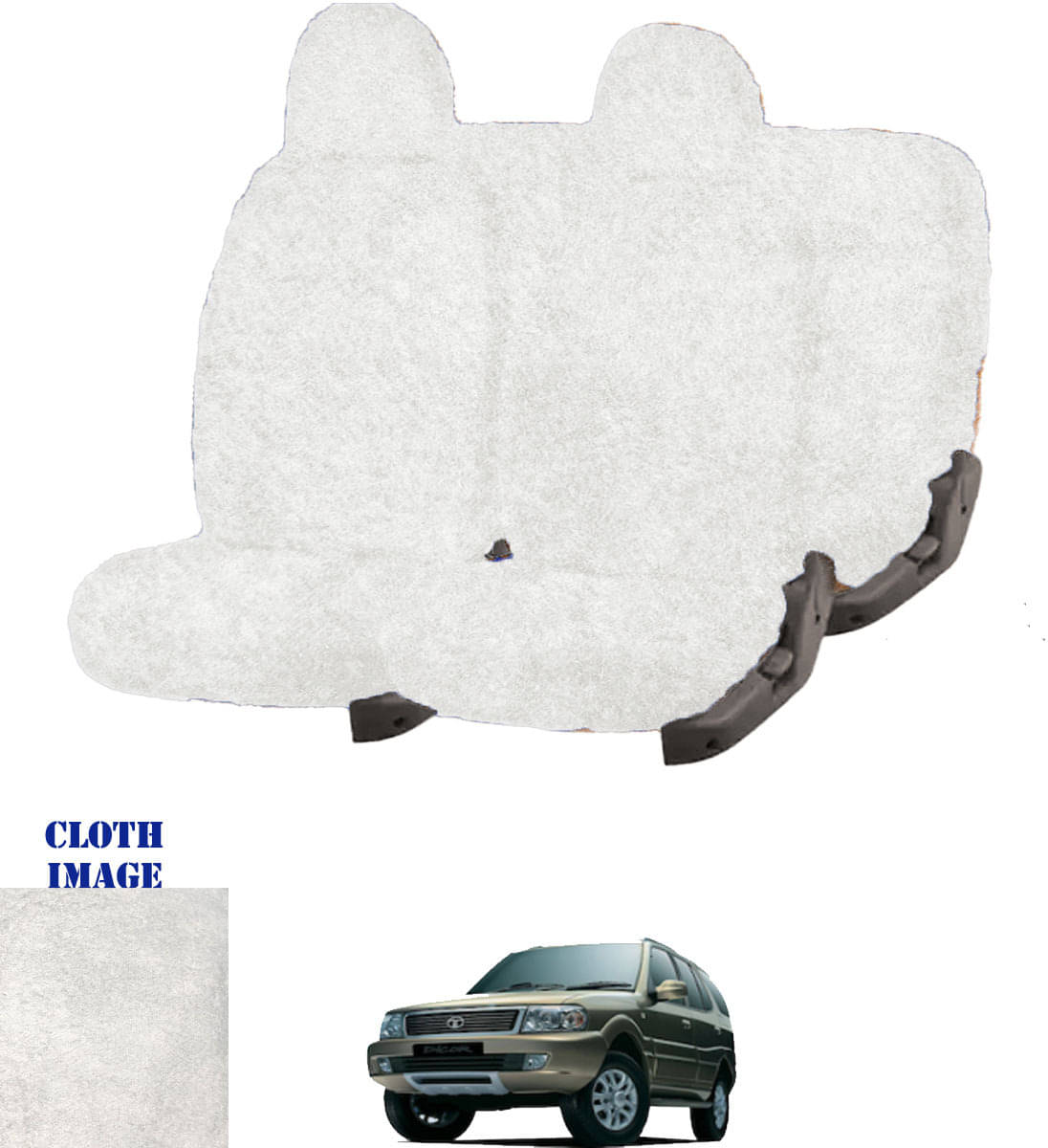 Tata Safari Dicor 7S White 7 Seater Car Seat Cover Tata Safari Dicor 7S White 7 Seater Car Seat Cover