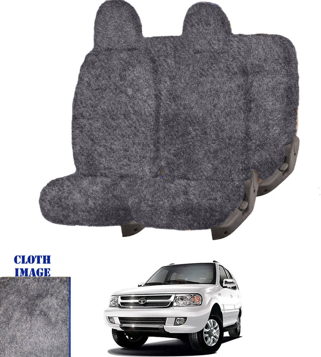 Tata Safari Dicor 8S Grey 8 Seater Car Seat Cover Tata Safari Dicor 8S Grey 8 Seater Car Seat Cover