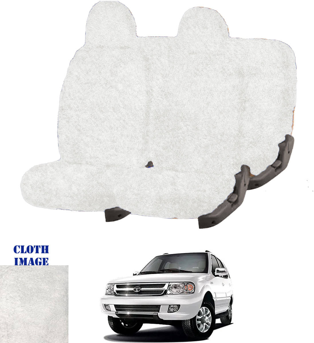     			Tata Safari Dicor 8S White 8 Seater Car Seat Cover