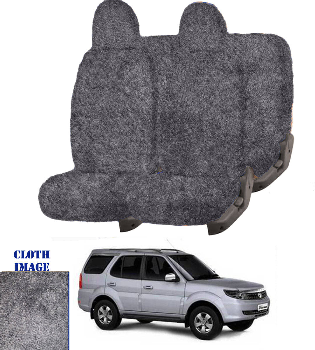 Tata Safari Grey 7 Seater Car Seat Cover Tata Safari Grey 7 Seater Car Seat Cover