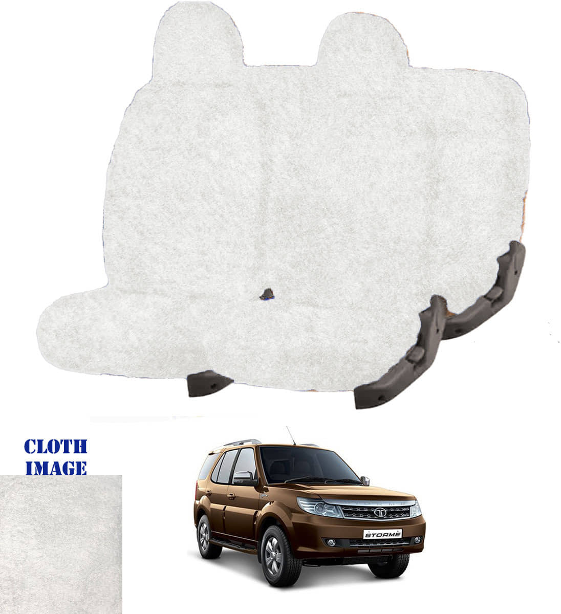 Tata Safari Storme White 7 Seater Car Seat Cover