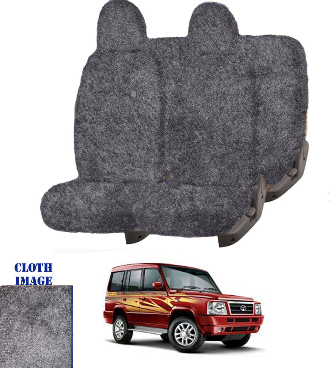 Tata Sumo Grande MK II Grey 7 Seater Car Seat Cover Tata Sumo Grande MK II Grey 7 Seater Car Seat Cover