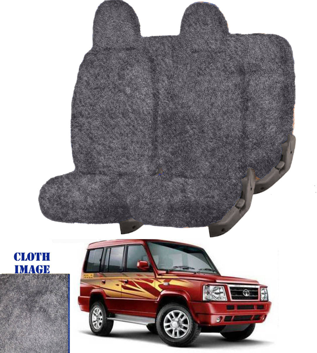 Tata Sumo Grey 10 Seater Car Seat Cover     			Tata Sumo Grey 10 Seater Car Seat Cover