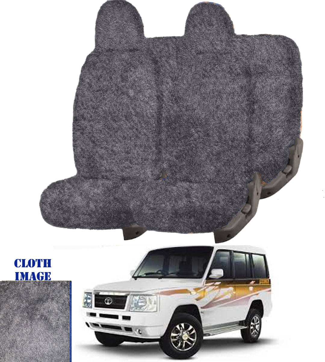     			Tata Sumo Victa Grey 9 Seater Car Seat Cover