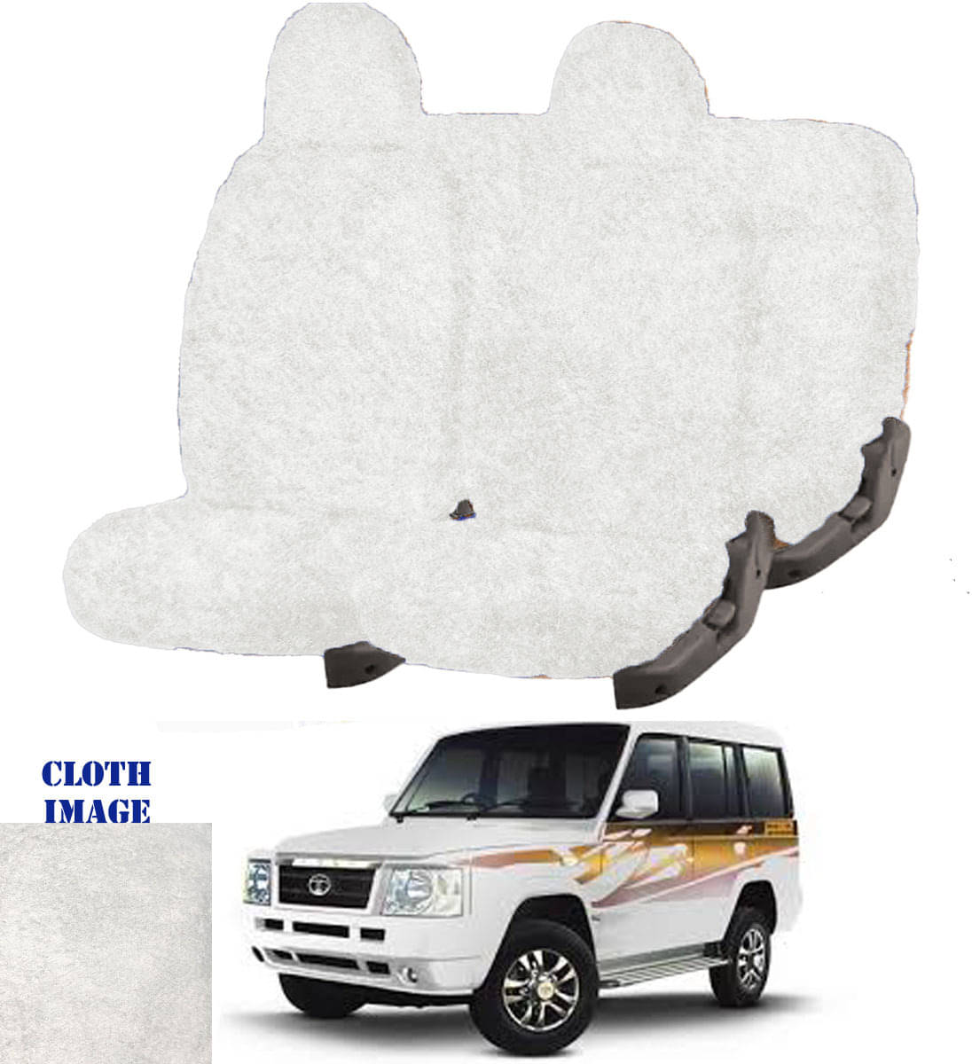 Tata Sumo Victa White 9 Seater Car Seat Cover     			Tata Sumo Victa White 9 Seater Car Seat Cover