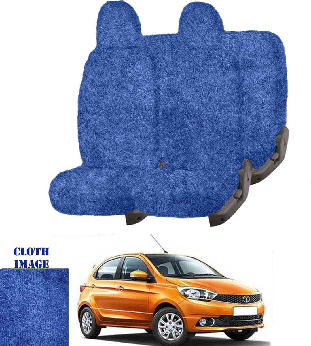 Tata Tiago Blue 5 Seater Car Seat Cover