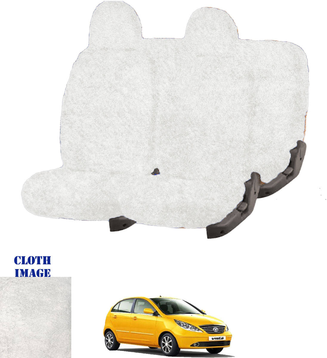 Tata Vista Tech White 5 Seater Car Seat Cover Tata Vista Tech White 5 Seater Car Seat Cover