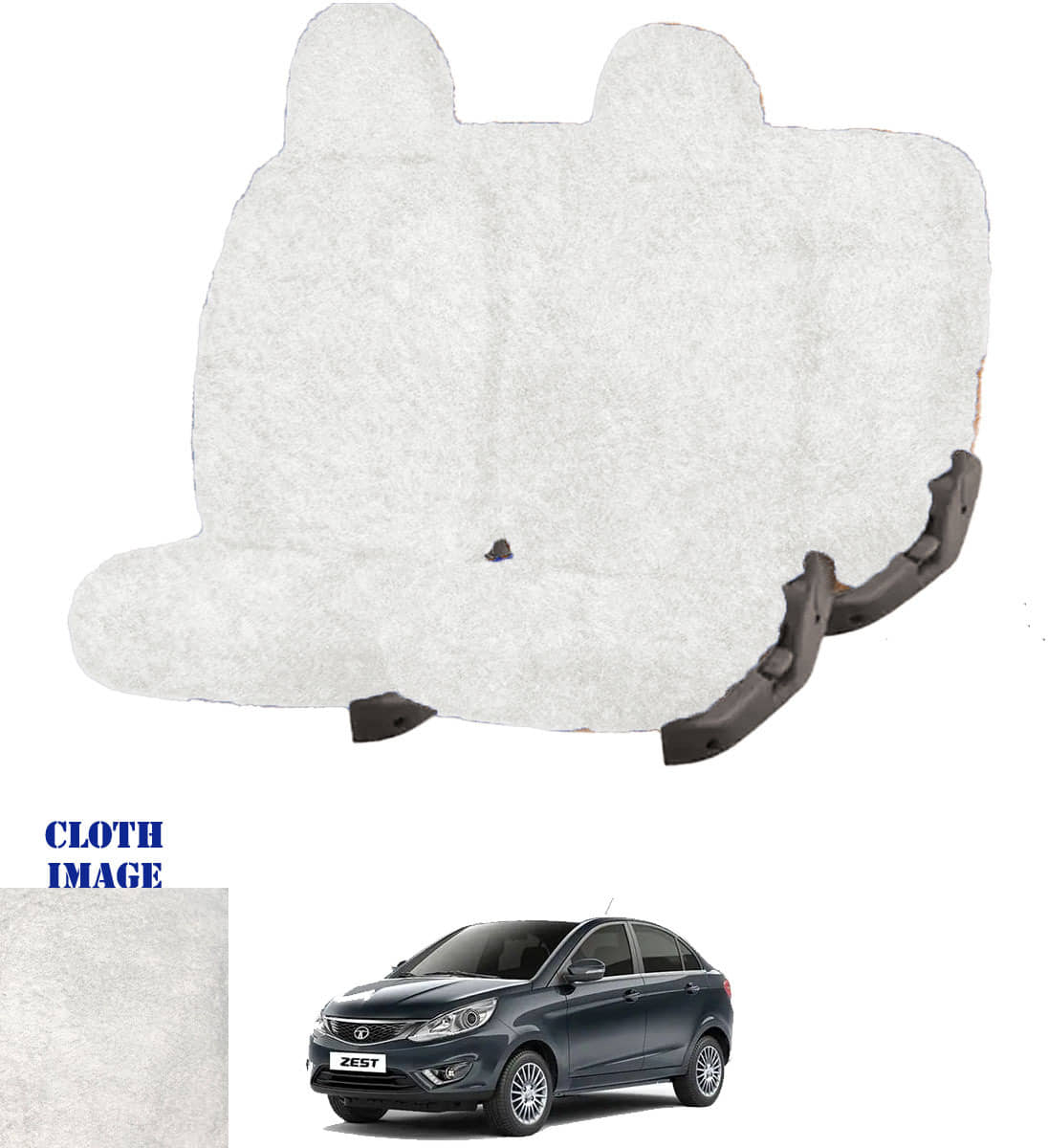 Tata Zest White 5 Seater Car Seat Cover