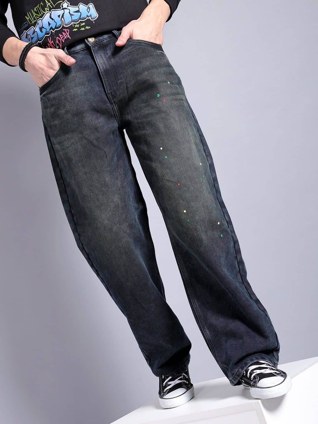 The Indian Garage Co. Basic Men's Jeans - Mid Blue ( Pack of 1 ) - Jeans | Buy online on ZillyBuy