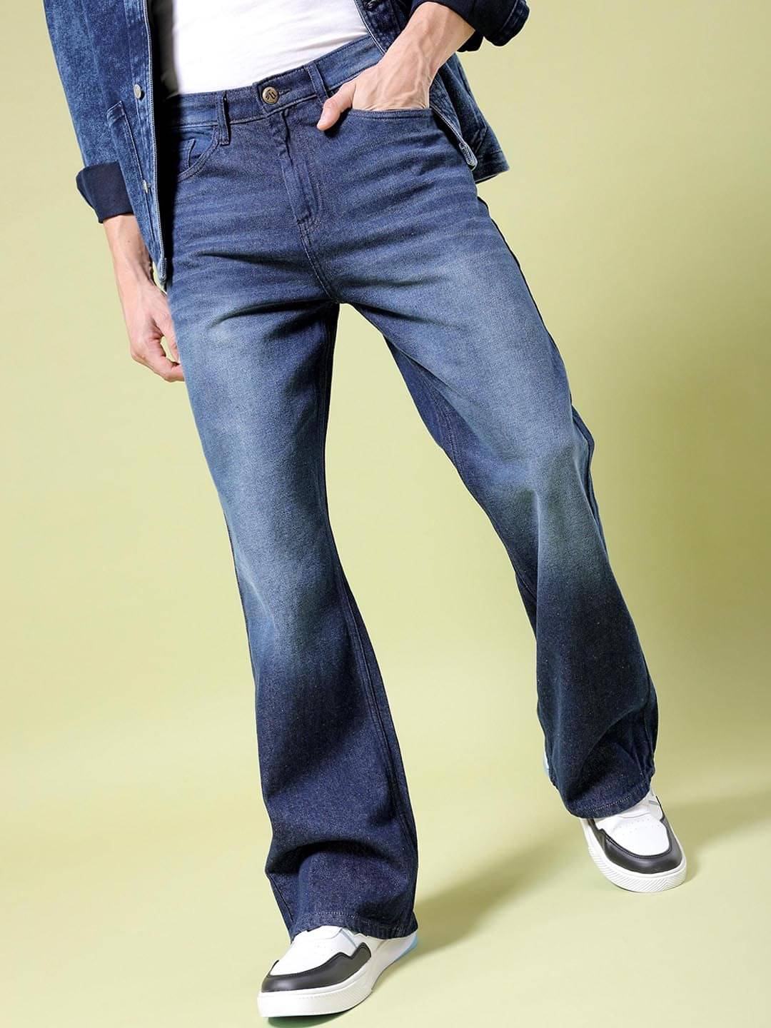 The Indian Garage Co. Bootcut Men's Jeans - Navy Blue ( Pack of 1 ) The Indian Garage Co. Bootcut Men's Jeans - Navy Blue ( Pack of 1 )