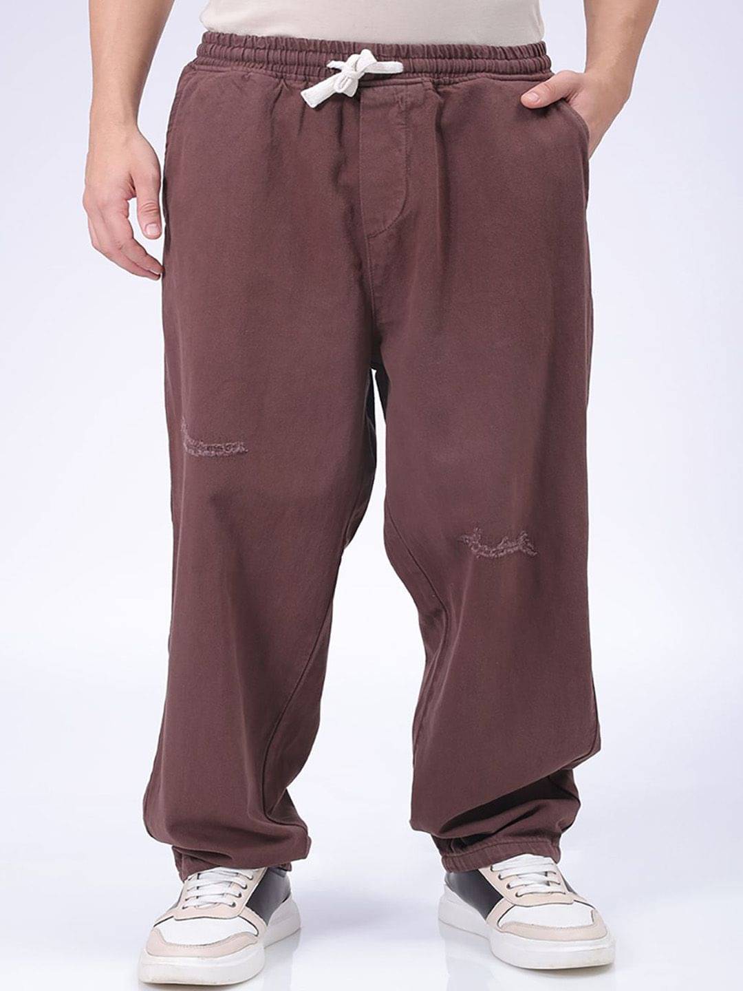     			The Indian Garage Co. Jogger Men's Jeans - Brown ( Pack of 1 )