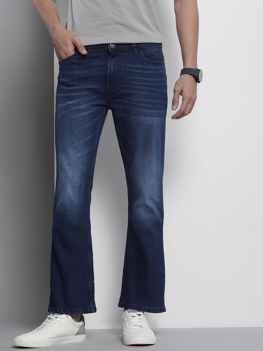 The Indian Garage Co. Regular Fit Bootcut Men's Jeans - Blue ( Pack of 1 ) The Indian Garage Co. Regular Fit Bootcut Men's Jeans - Blue ( Pack of 1 )