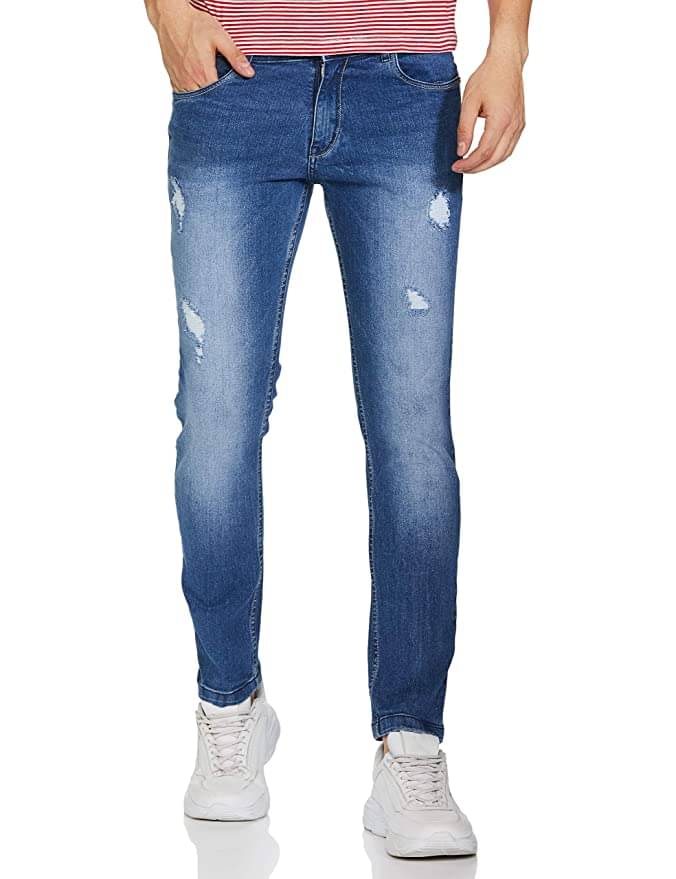     			The Indian Garage Co. Slim Fit Basic Men's Jeans - Blue ( Pack of 1 )