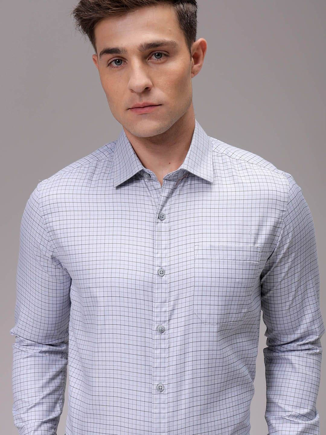     			The Indian Garage Co. Viscose Slim Fit Full Sleeves Men's Formal Shirt - Grey ( Pack of 1 )