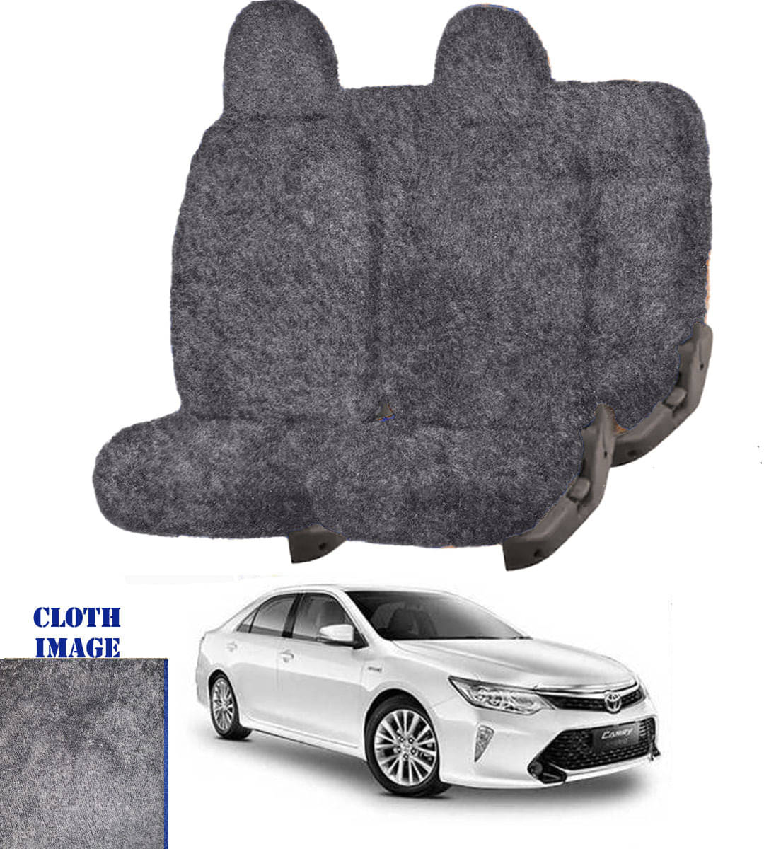 Toyota Camry Grey 5 Seater Car Seat Cover     			Toyota Camry Grey 5 Seater Car Seat Cover