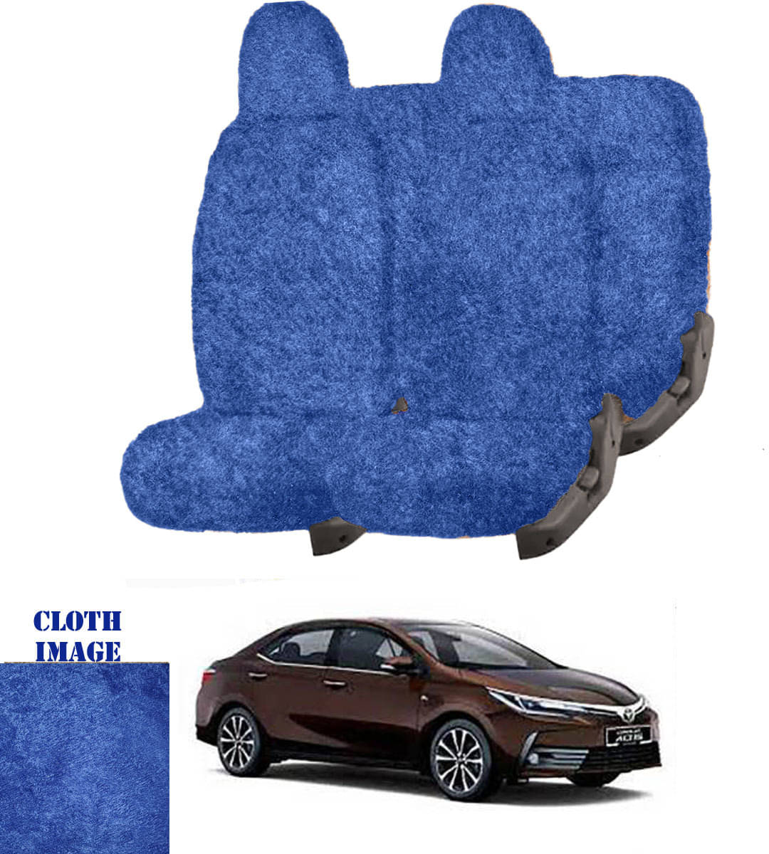 Toyota Corolla Blue 5 Seater Car Seat Cover Toyota Corolla Blue 5 Seater Car Seat Cover