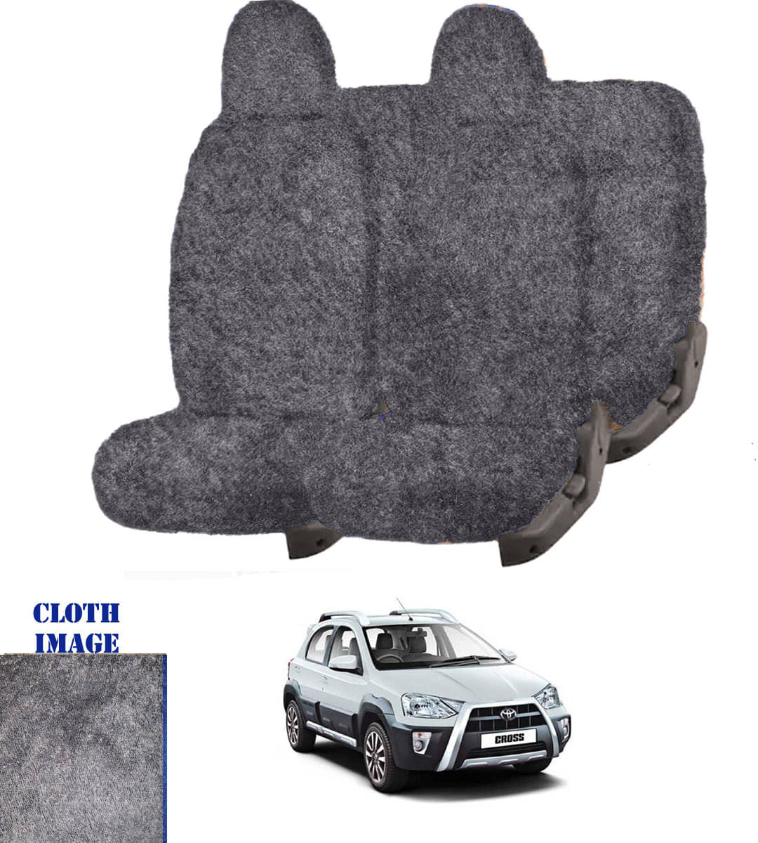Toyota Etios Cross Grey 5 Seater Car Seat Cover Toyota Etios Cross Grey 5 Seater Car Seat Cover