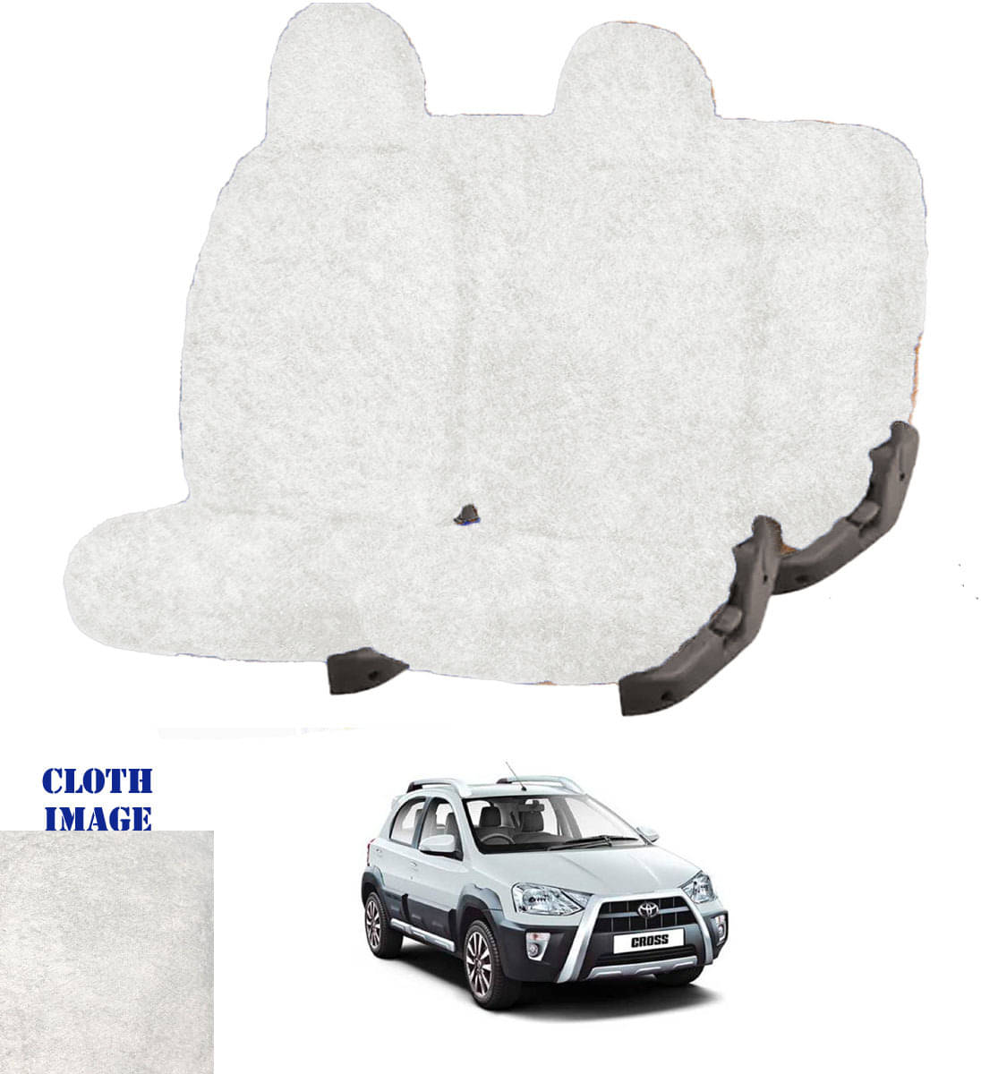     			Toyota Etios Cross White 5 Seater Car Seat Cover