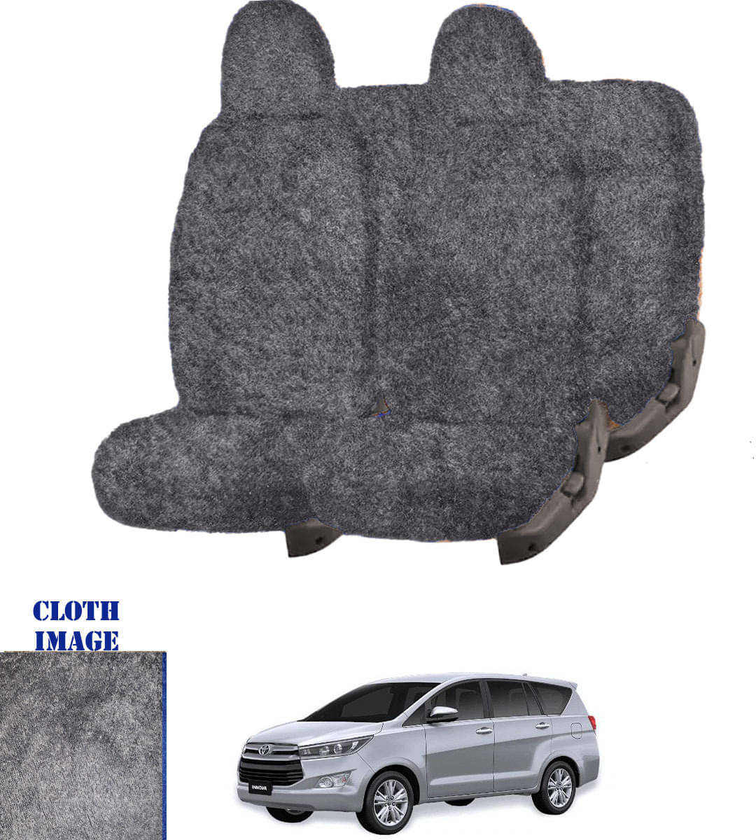 Toyota Innova  7S Grey 7 Seater Car Seat Cover     			Toyota Innova  7S Grey 7 Seater Car Seat Cover