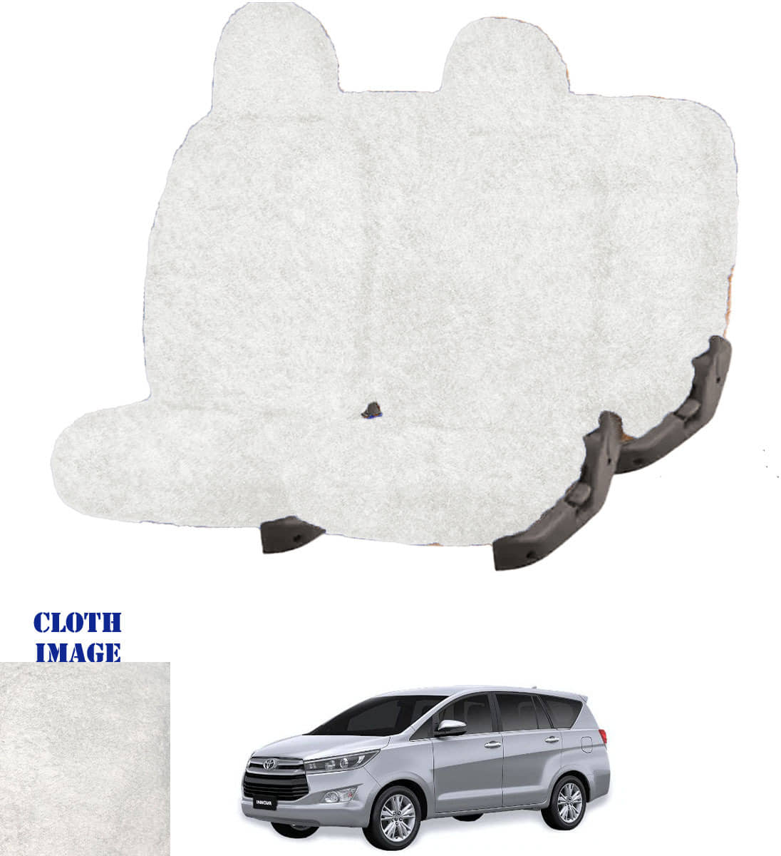 Toyota Innova  7S White 7 Seater Car Seat Cover