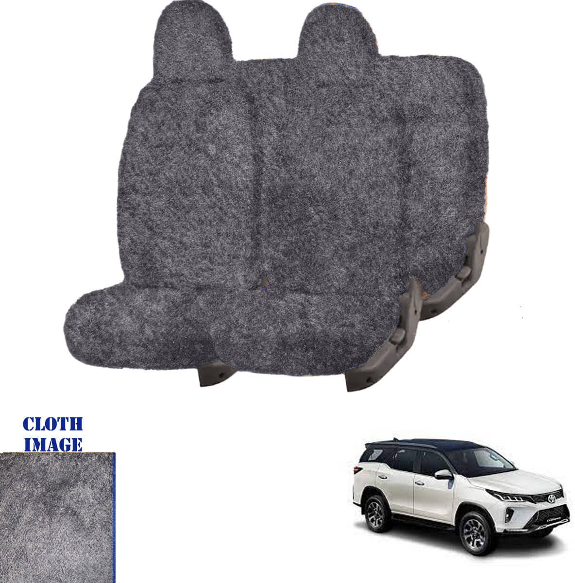     			Toyota New Fortuner Grey 7 Seater Car Seat Cover