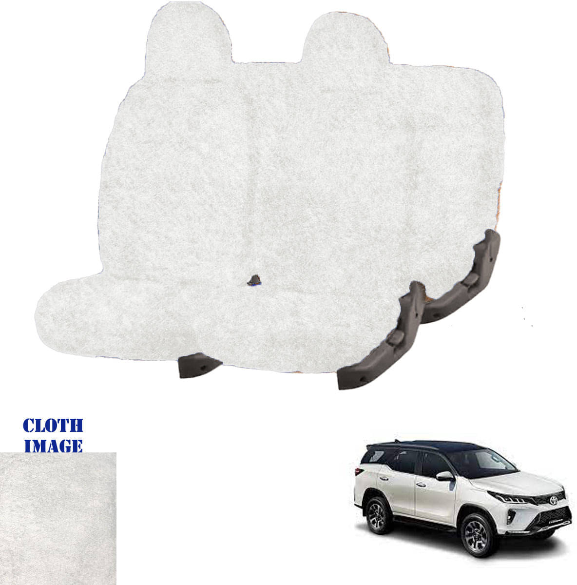     			Toyota New Fortuner White 7 Seater Car Seat Cover