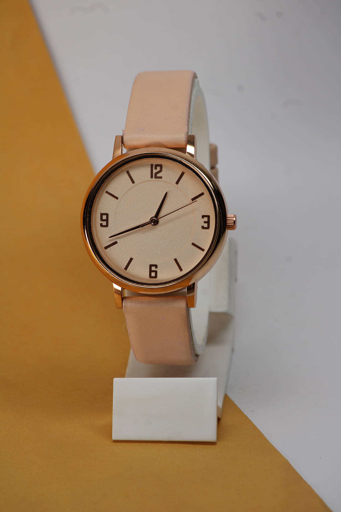     			Trex Beige PU Analog Womens Watch
