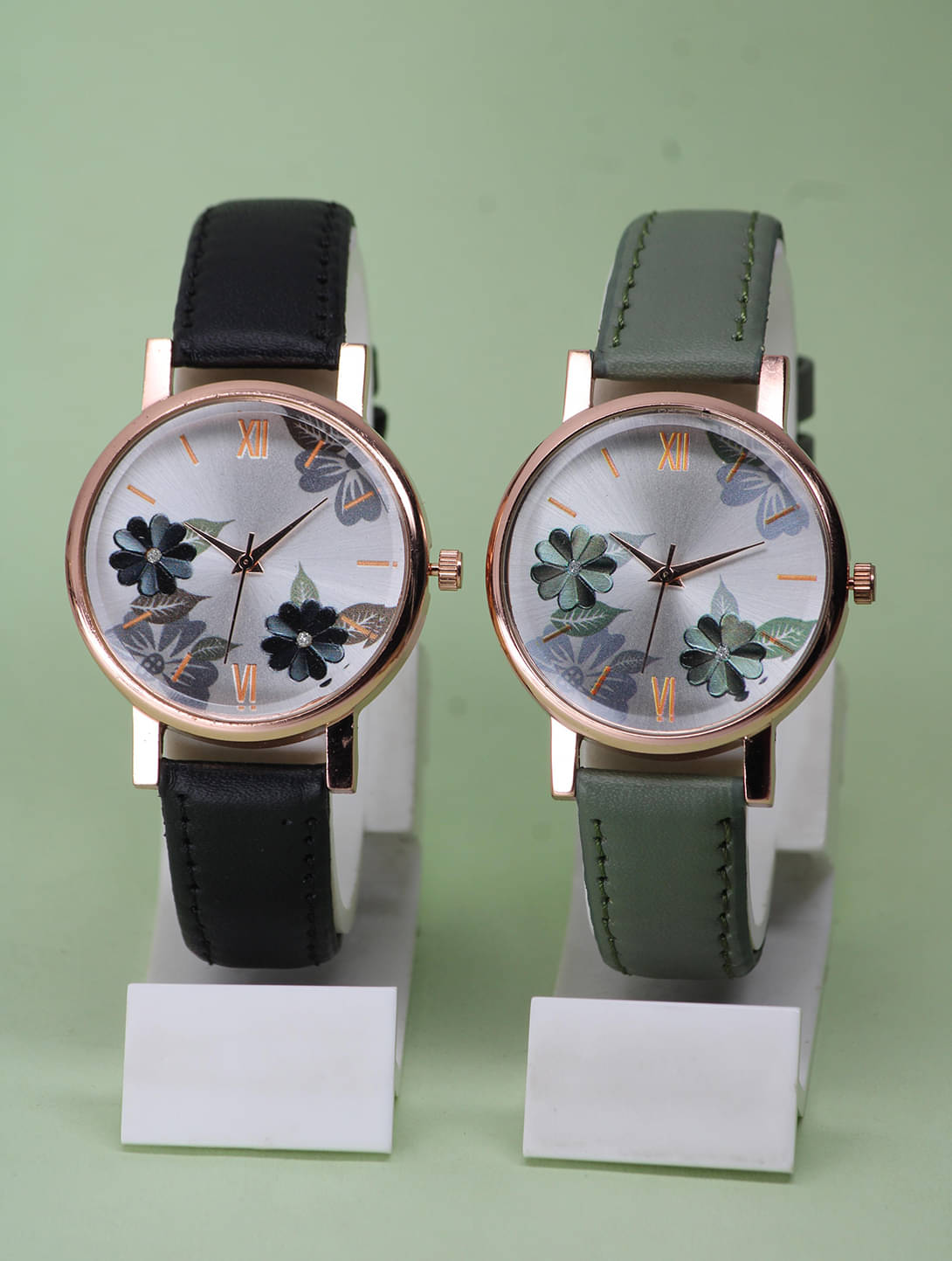     			Trex Black PU Analog Womens Watch