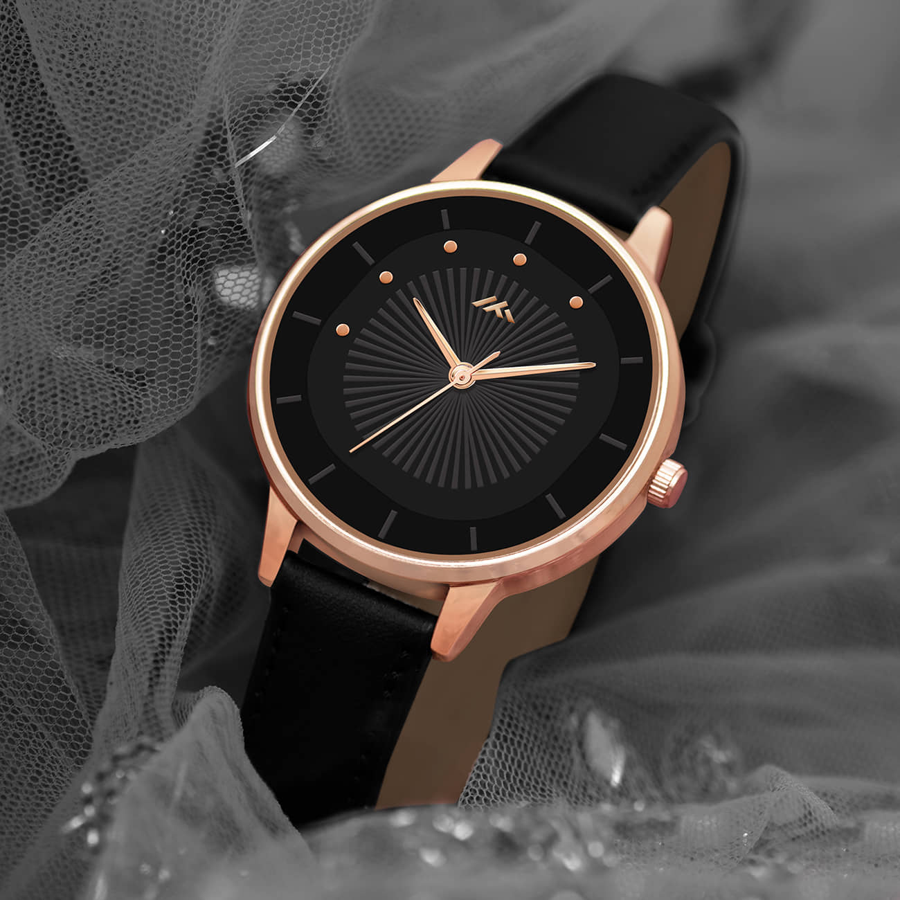 Trex Black PU Analog Womens Watch