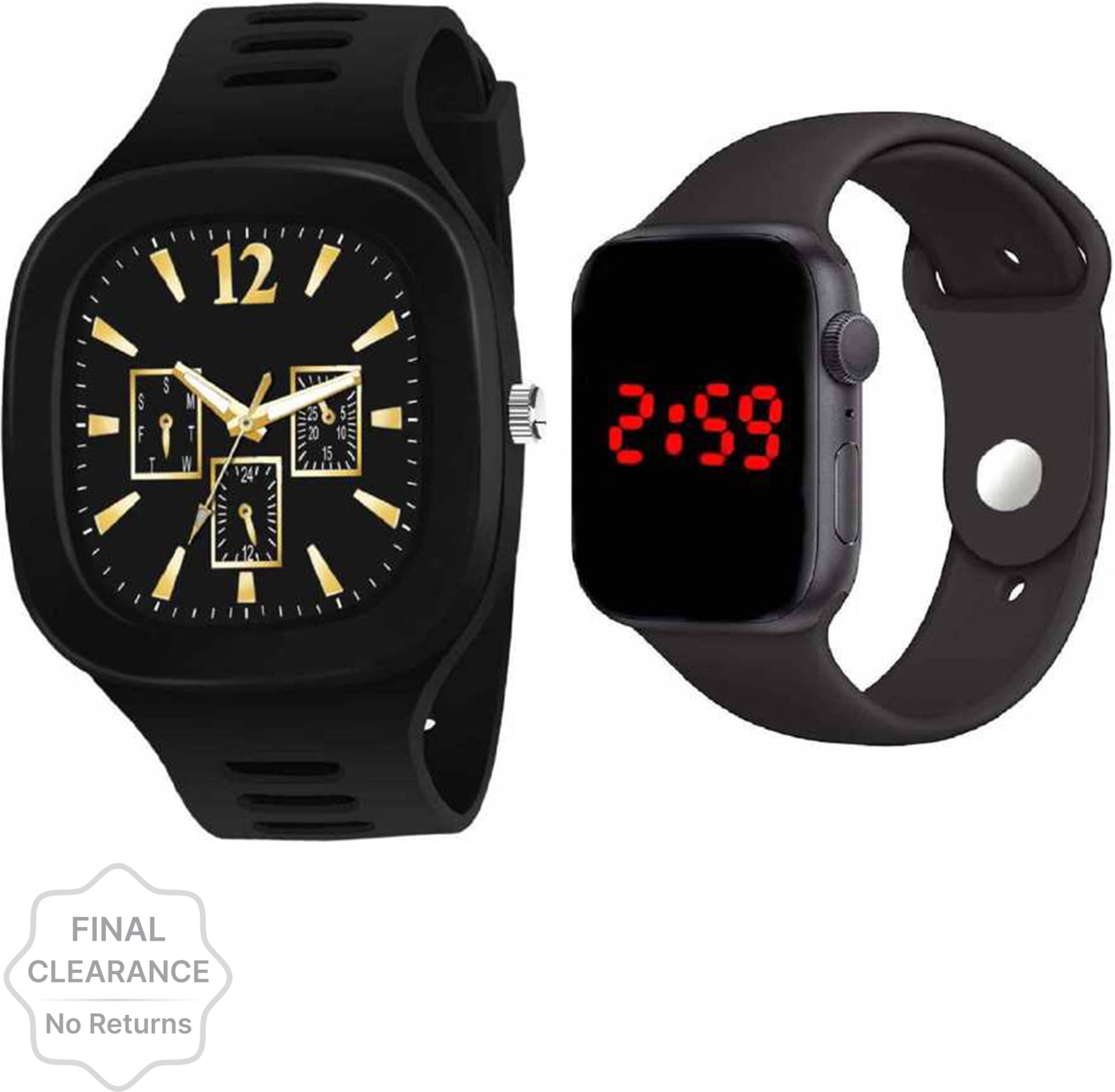     			Trex Black Silicon Analog-Digital Men's Watch