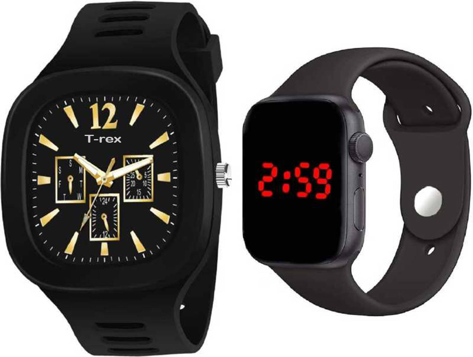     			Trex Black Silicon Analog-Digital Men's Watch