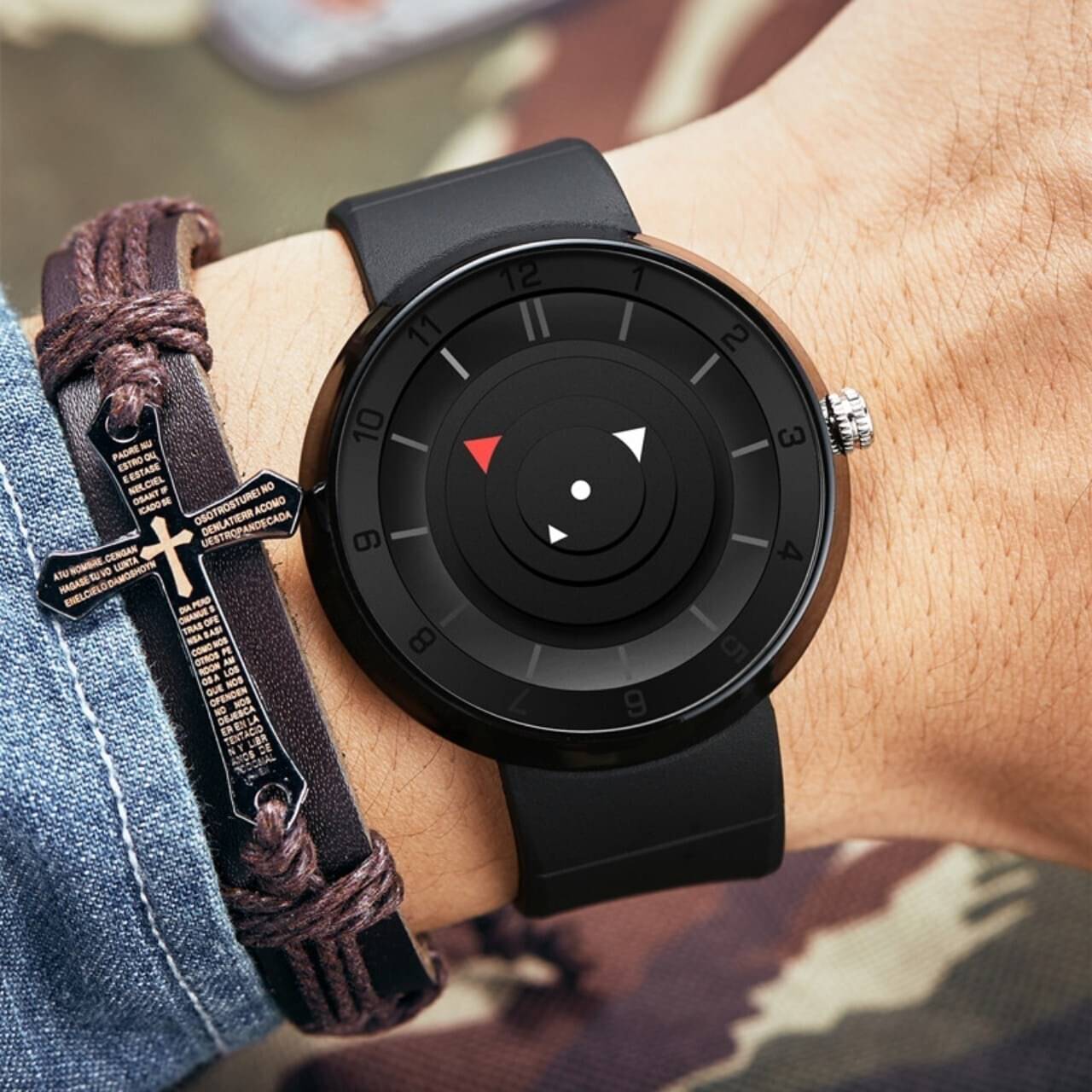     			Trex Black Silicon Analog Men's Watch