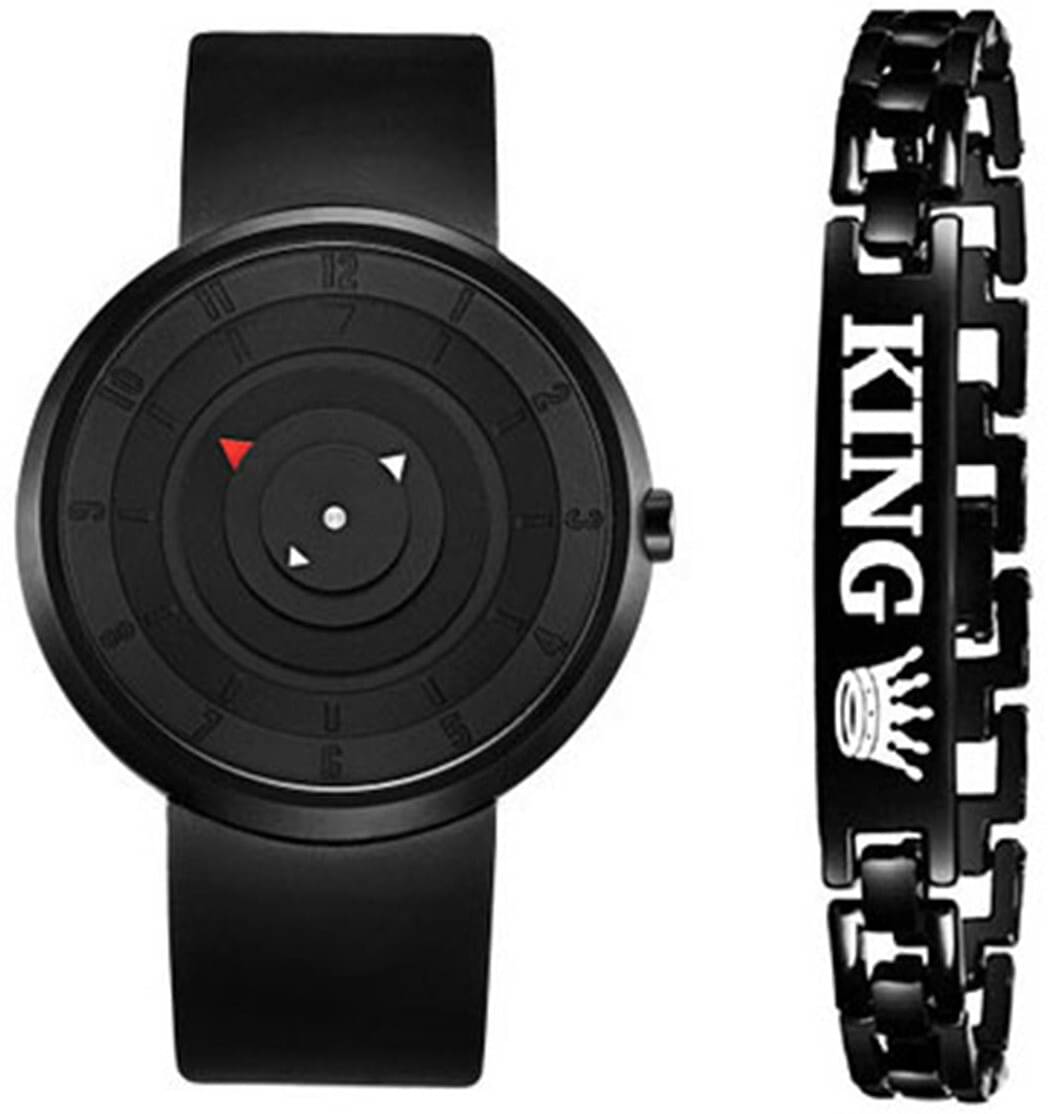     			Trex Black Silicon Analog Men's Watch