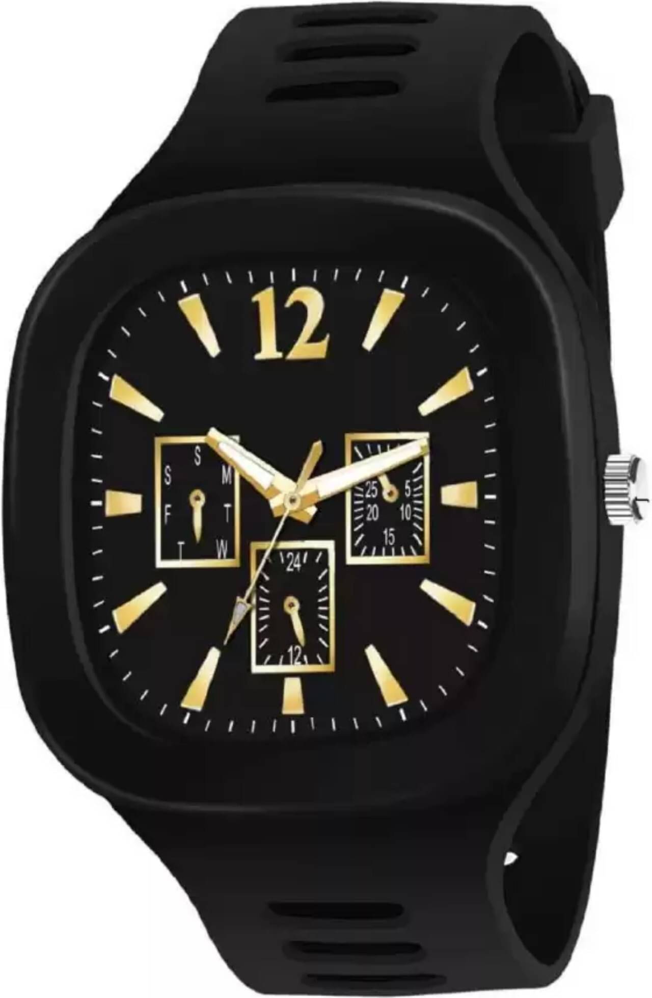     			Trex Black Silicon Analog Men's Watch