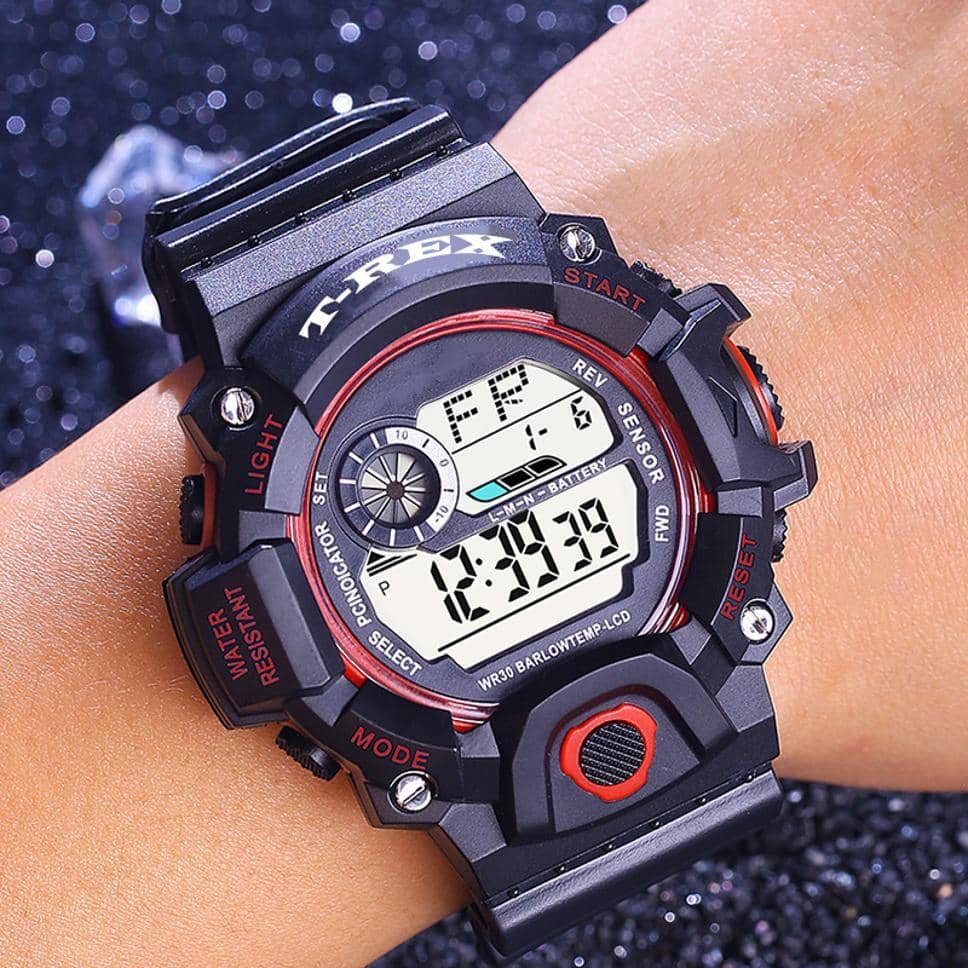 Trex Black Silicon Digital Men's Watch
