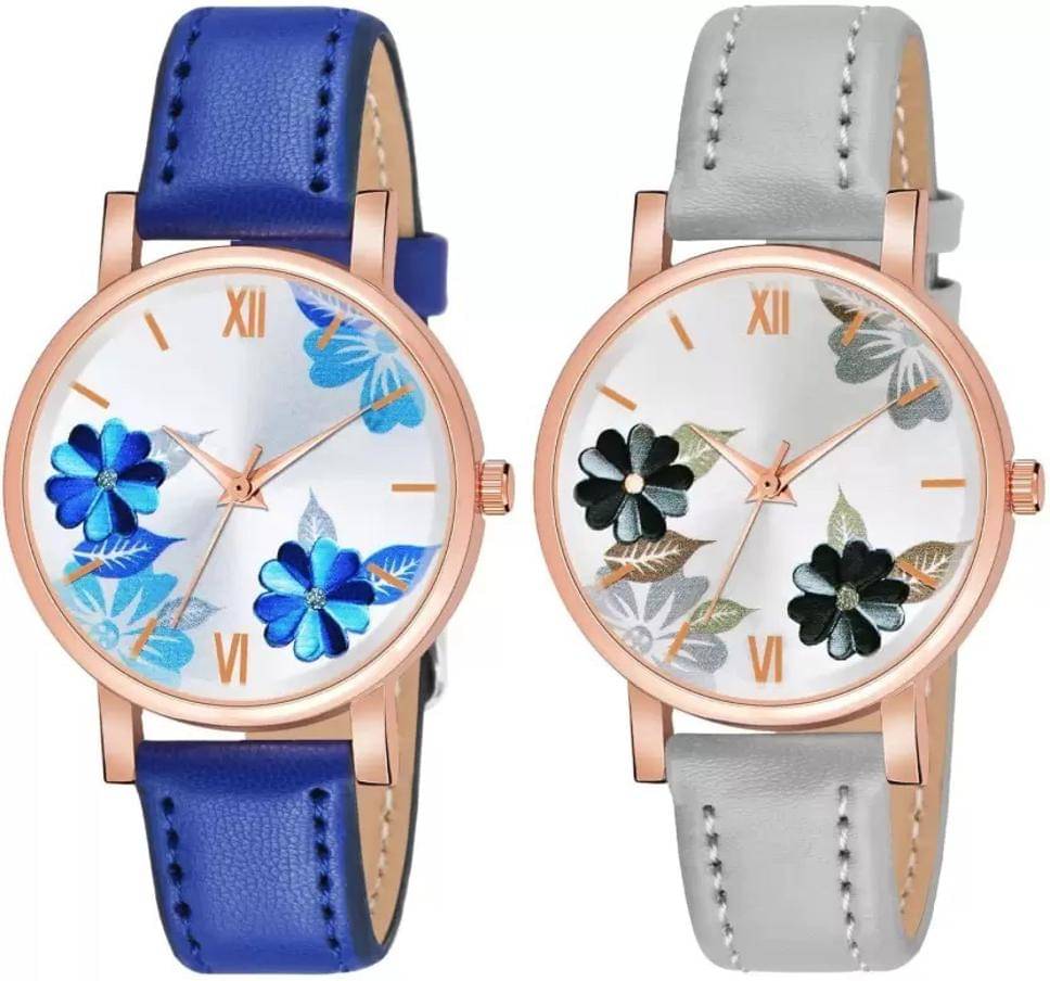     			Trex Blue PU Analog Men's Watch