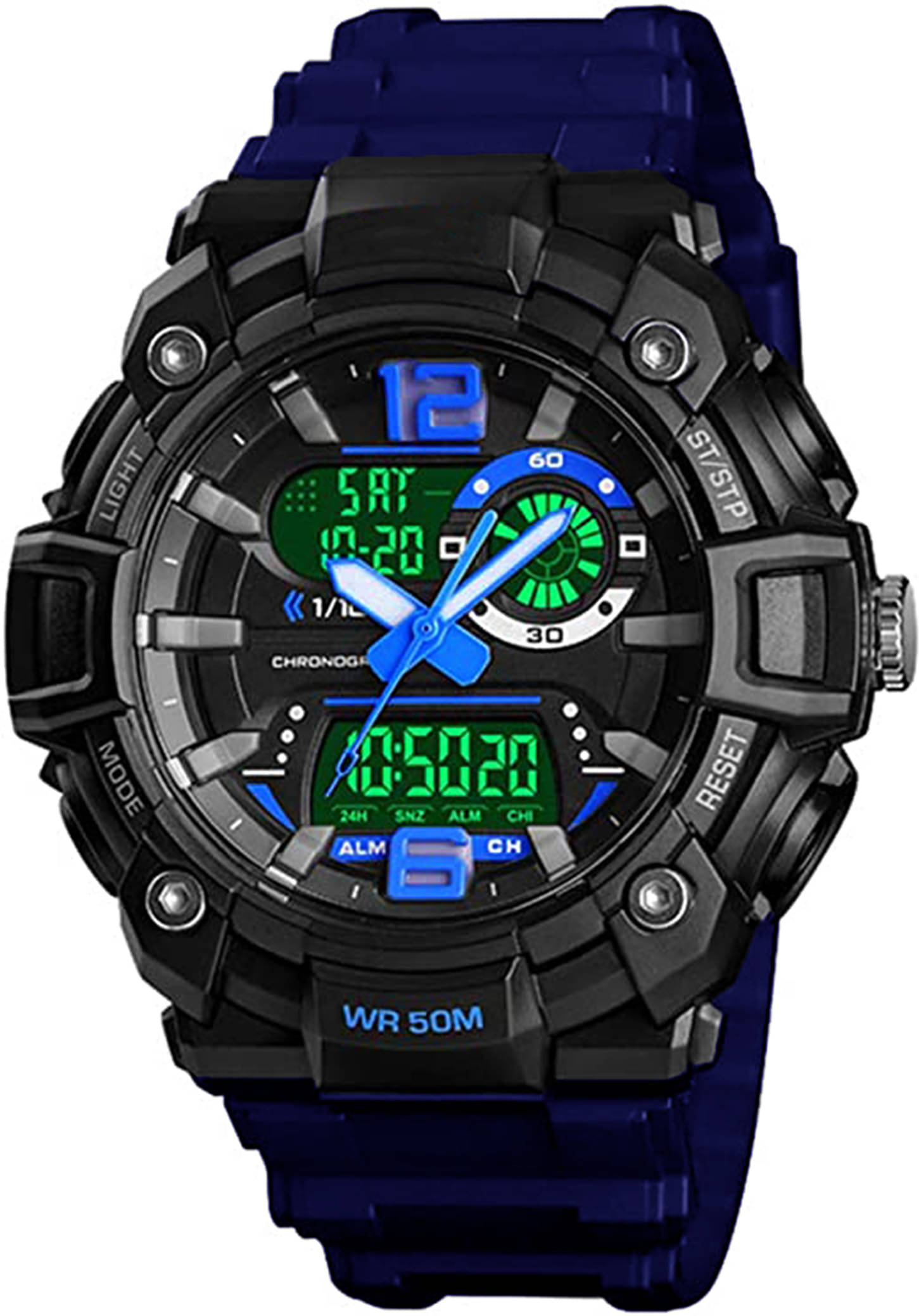     			Trex Blue Silicon Analog-Digital Men's Watch