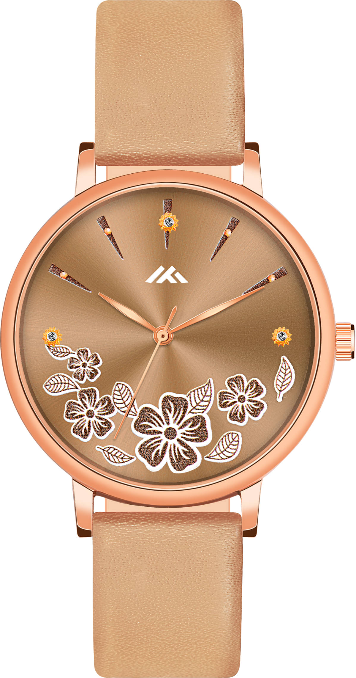     			Trex Brown PU Analog Men's Watch