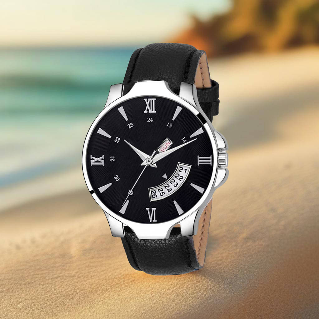     			Trex Brown PU Analog Men's Watch