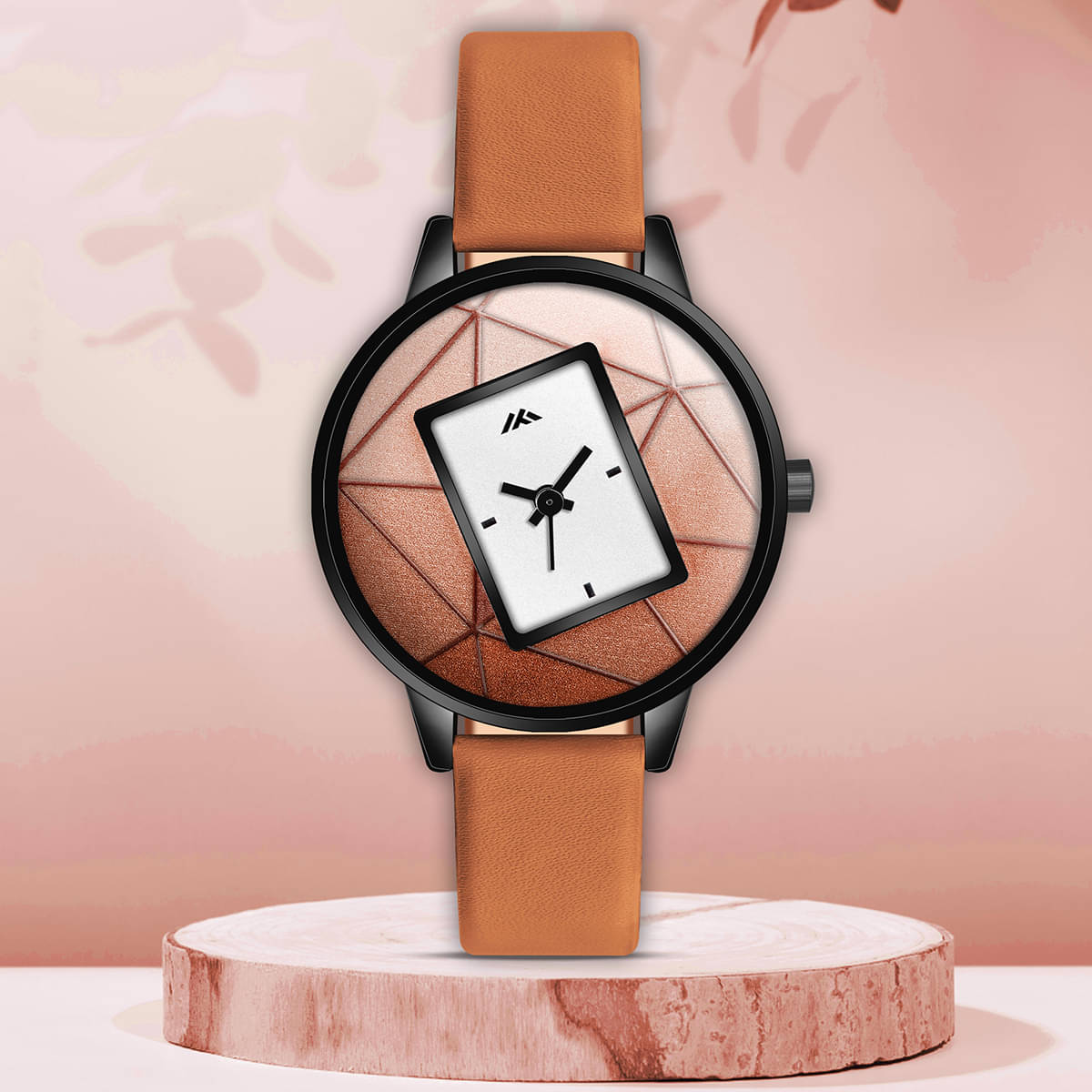     			Trex Brown PU Analog Men's Watch