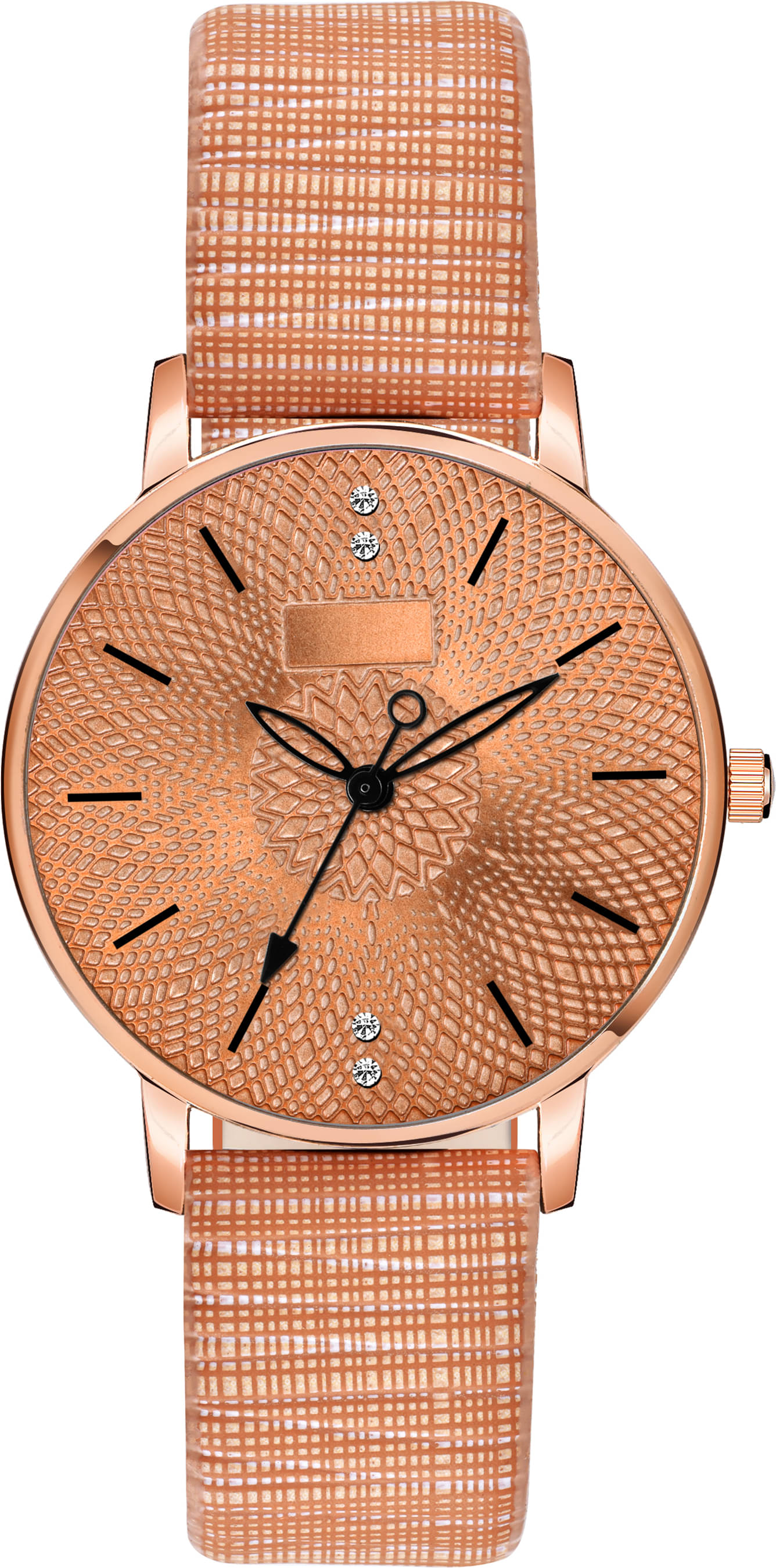     			Trex Brown PU Analog Men's Watch
