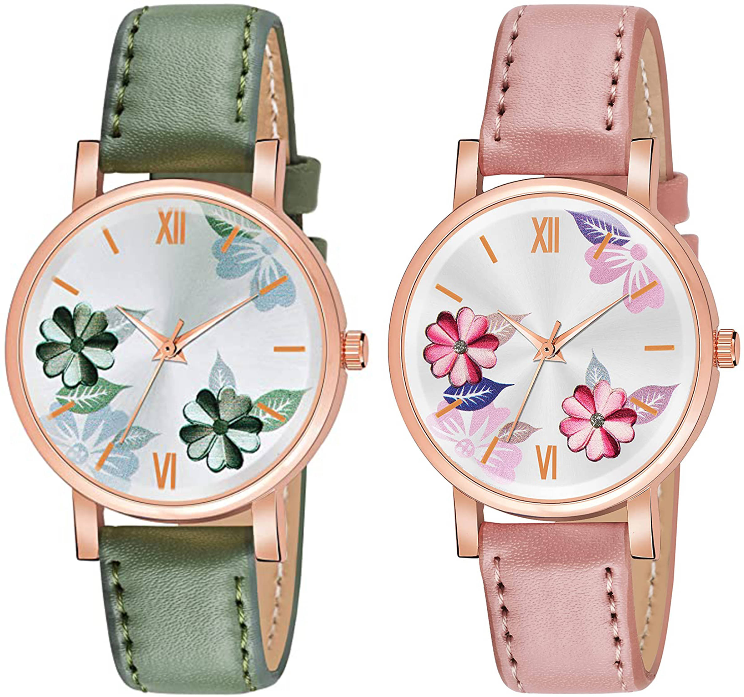     			Trex Green PU Analog Men's Watch
