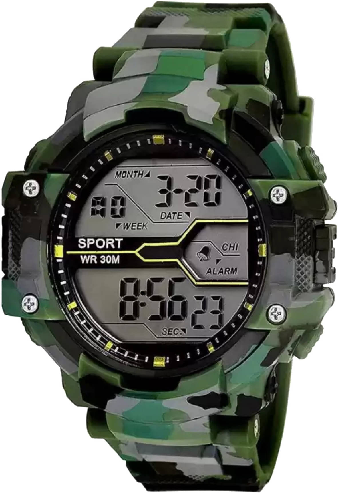     			Trex Green Silicon Digital Men's Watch
