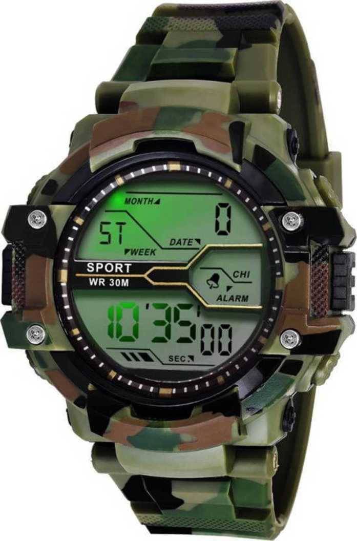     			Trex Green Silicon Digital Men's Watch